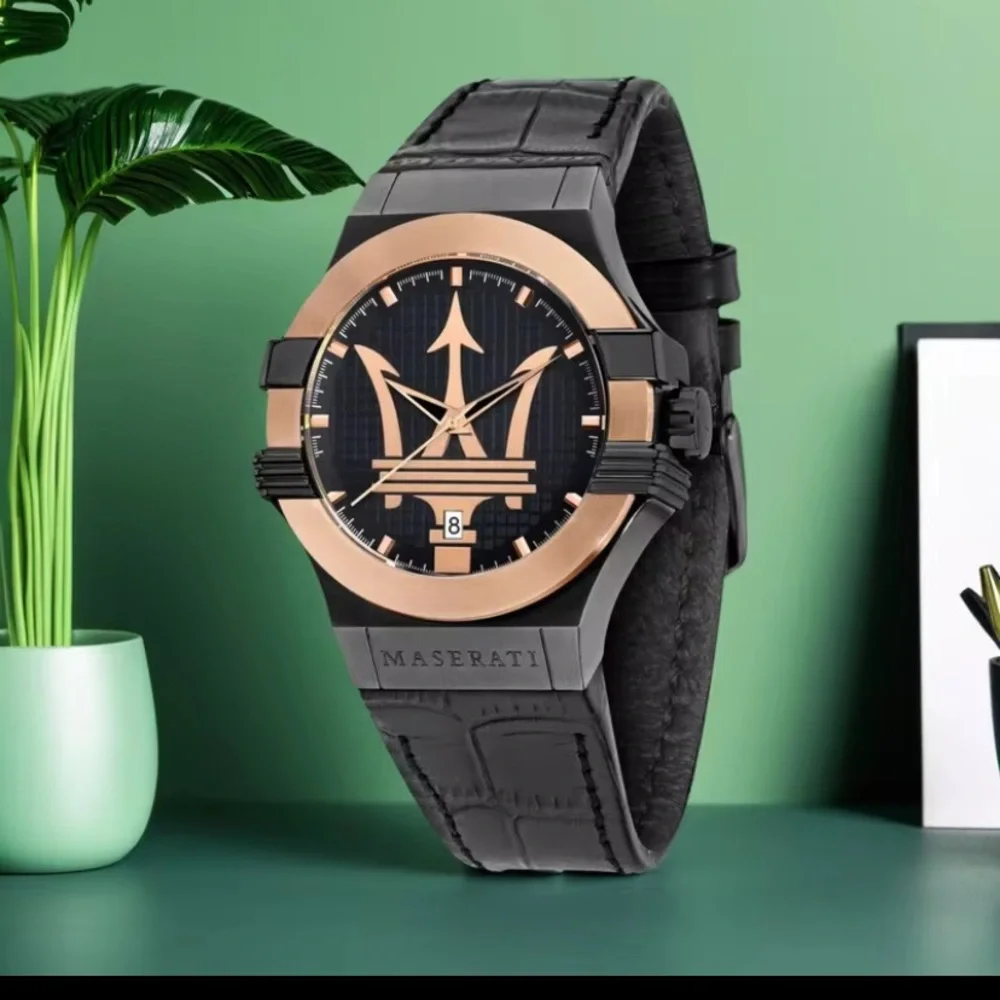 New Men’s Maserati Black and Gold Watch